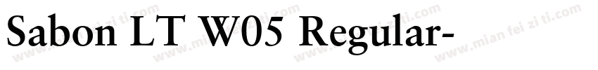 Sabon LT W05 Regular字体转换